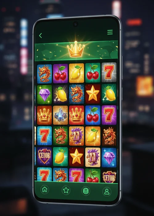 Buntes Verda Casino Interface mit einer Vielzahl von Spielautomaten und Bonusangeboten.