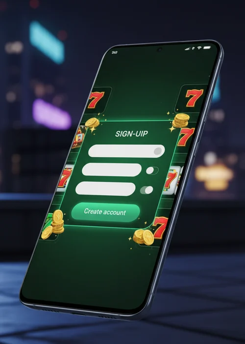 Registrierungsformular Verda Casino, schnelle Eingabe von E-Mail und persönlichen Daten für einen einfachen Start ins Casino-Erlebnis